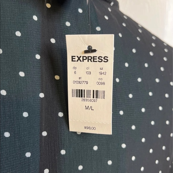 NWT Express Sheer Polka Dot Long Duster - Picture 7 of 8